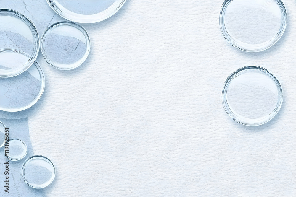 Aufkleber abstract background with transparent circles and subtle texture creates a clean and minimalist desig