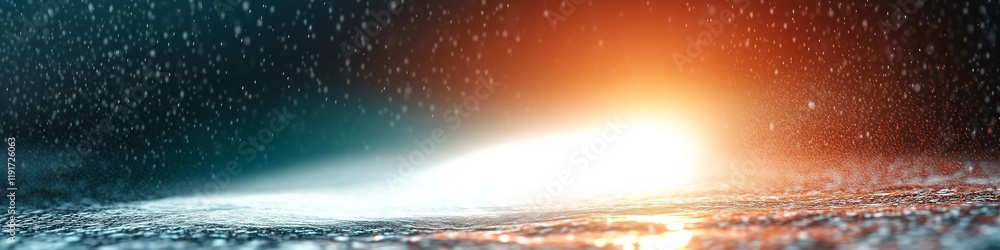 Aufkleber water with light creating stunning reflections in a dynamic environment