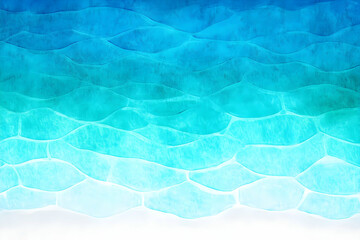 Obraz premium Abstract Blue and Teal Wave Pattern Creates a Serene Background, Perfect for Various Design Applications.