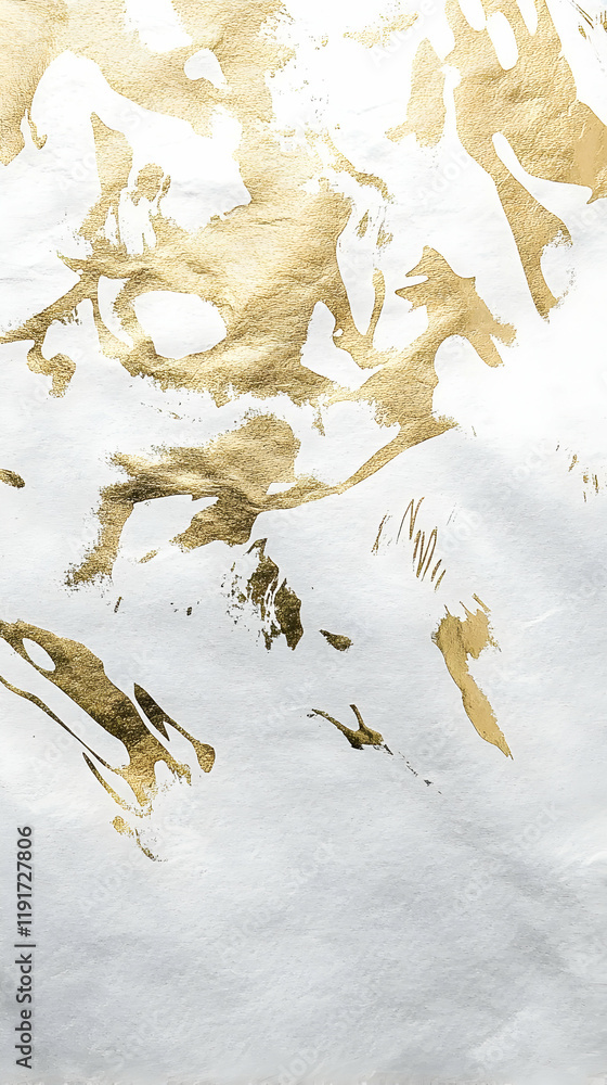Poster abstract gold foil texture on white background creates elegant and luxurious design for various crea