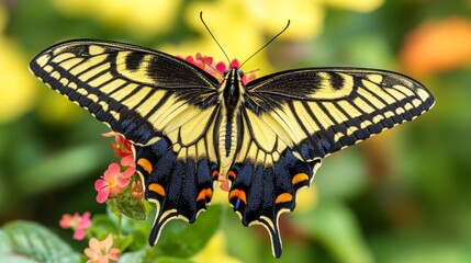 Fototapeta premium Butterfly on spring flower