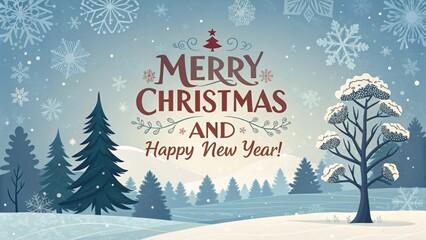 Celebrate merry christmas and happy new year festivities in a winter wonderland with joyful themes