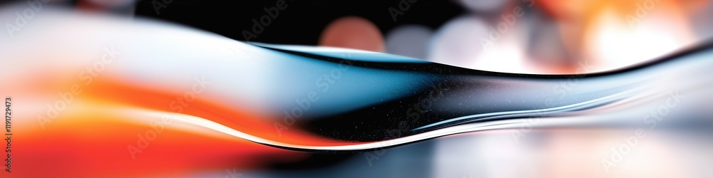Poster abstract wave flowing in vibrant colors with smooth texture and motion