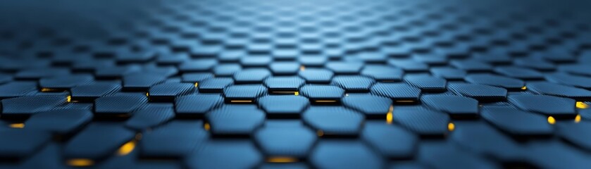 Obraz premium Abstract blue hexagon background, modern geometric pattern for tech, science, and corporate design