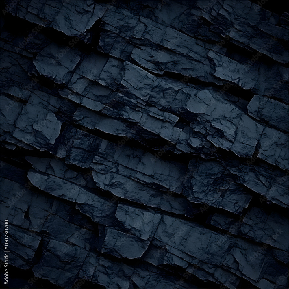 Poster dark rock formation creates a textured abstract background with deep shadows and highlights