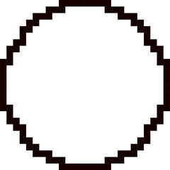 Pixels Y2K Circle Sticker