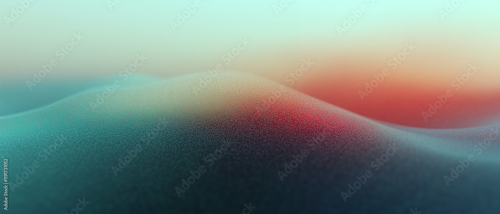 Poster abstract landscape background with vibrant colors and soft curves in minimalistic style