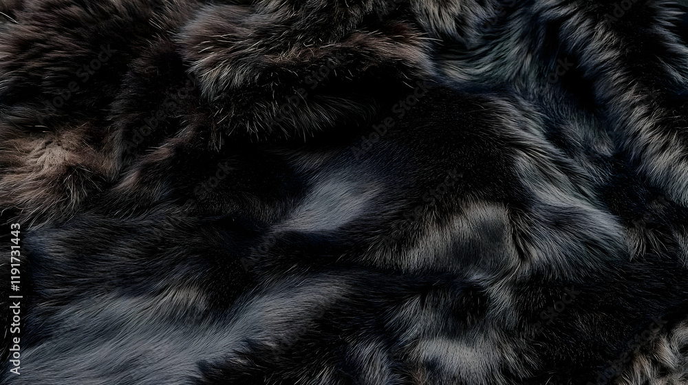 Poster luxurious dark fur texture creates a soft and elegant background for design projects