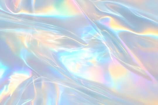 Fototapeta Iridescent Holographic Pastel Background Flows Smoothly with Dreamy Colors