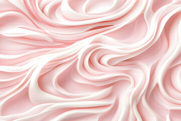 Fototapeta premium Pink Cream Swirls Forms a Smooth and Elegant Texture Background Abstractly