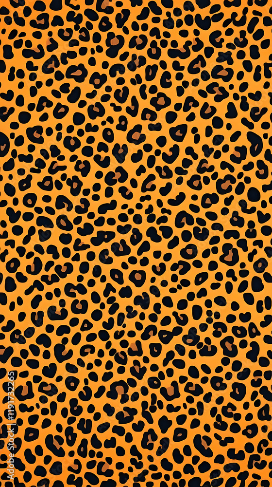 Poster leopard print pattern shows animal spot design seamlessly across the background