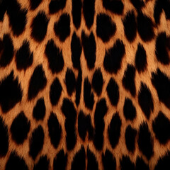 Naklejka premium Close-up of Leopard Fur Shows Texture, Pattern, and Color Variation with Realistic Detail