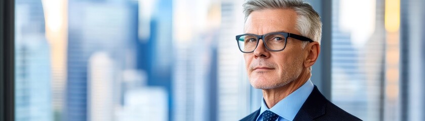 Obraz premium A captivating portrait of man wearing glasses, engaging the viewer with direct gaze and thoughtful expression.