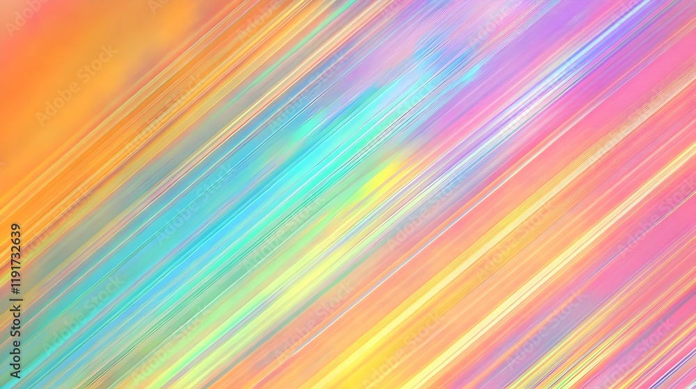 Poster abstract background creates a colorful diagonal line pattern with pastel tones