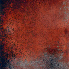 Rusty Red and Gray Textured Metal Surface Background Displays Signs of Weathering and Decay