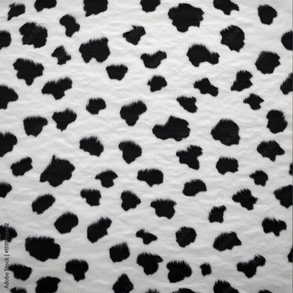 Aufkleber close-up view of soft, spotted faux fur fabric displays a unique pattern, creating a textured visual