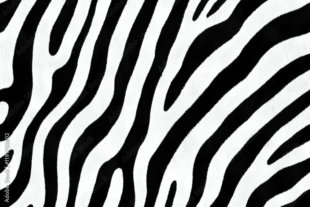 Poster realistic zebra skin pattern creates a bold and striking design for various creative projects.