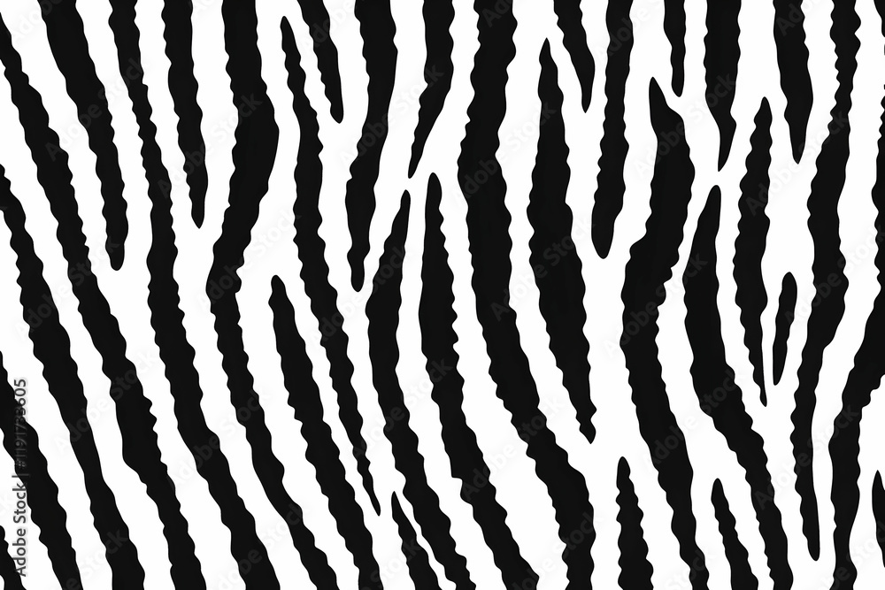 Poster black and white zebra stripe pattern forms a bold and graphic background design