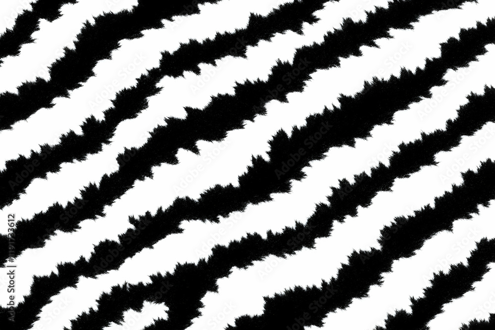 Aufkleber abstract black and white zigzag pattern creates a visually striking design on a clean background