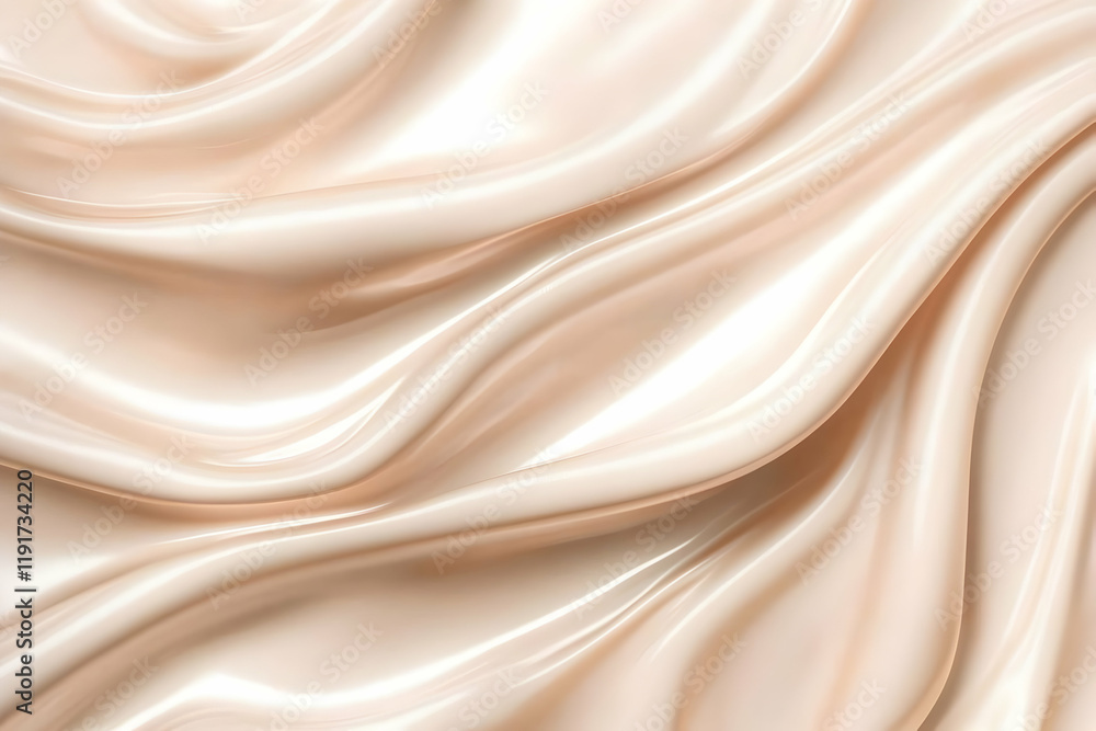 Aufkleber beige satin fabric flows smoothly creating an elegant texture background