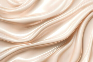 Fototapeta premium Beige Satin Fabric Flows Smoothly Creating an Elegant Texture Background