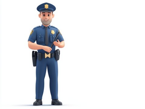 Confident police officer, a symbol of security, authority, and law enforcement professionalism