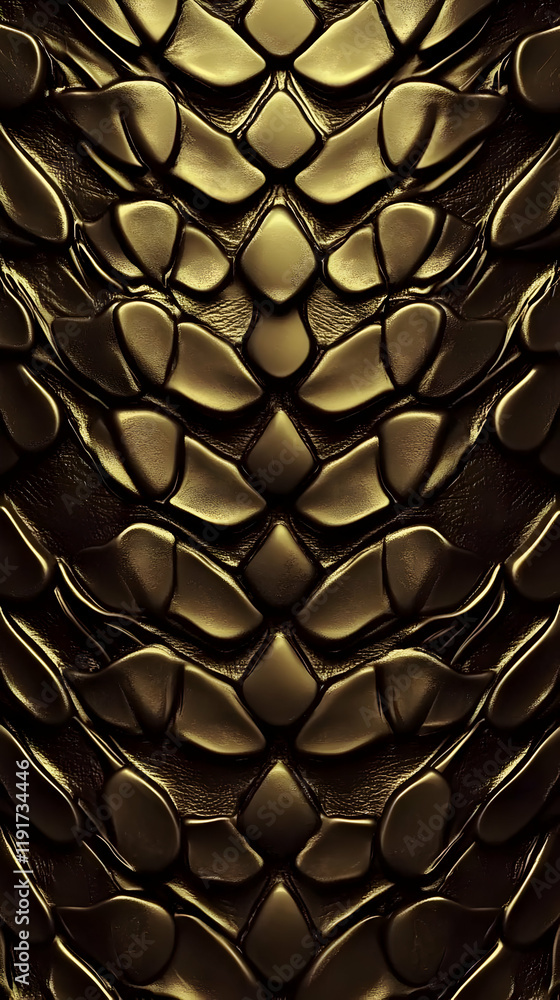 Aufkleber golden scales shimmer and overlap creating an elegant textured background.