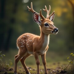 Little Deer Eating Wildlife Standing Animal