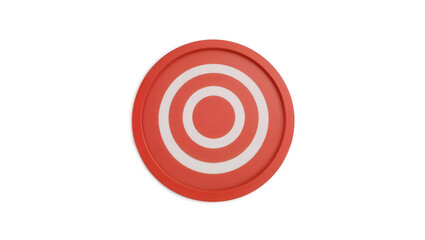 Red bullseye target, ideal for shooting, marketing, or branding purposes. Generative AI