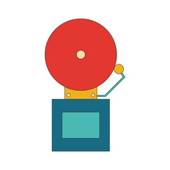 Illustration fire bell retro unique design with blank background