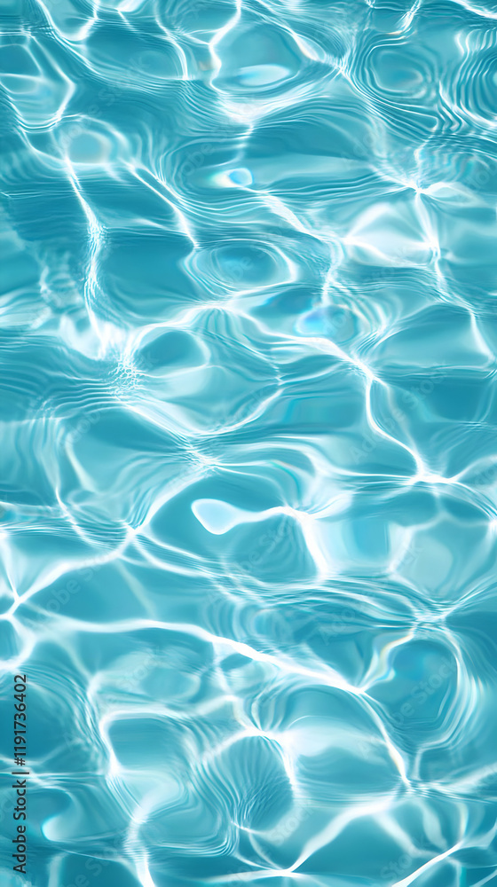 Poster sunlight creates beautiful patterns on the surface of a tranquil pool of water.