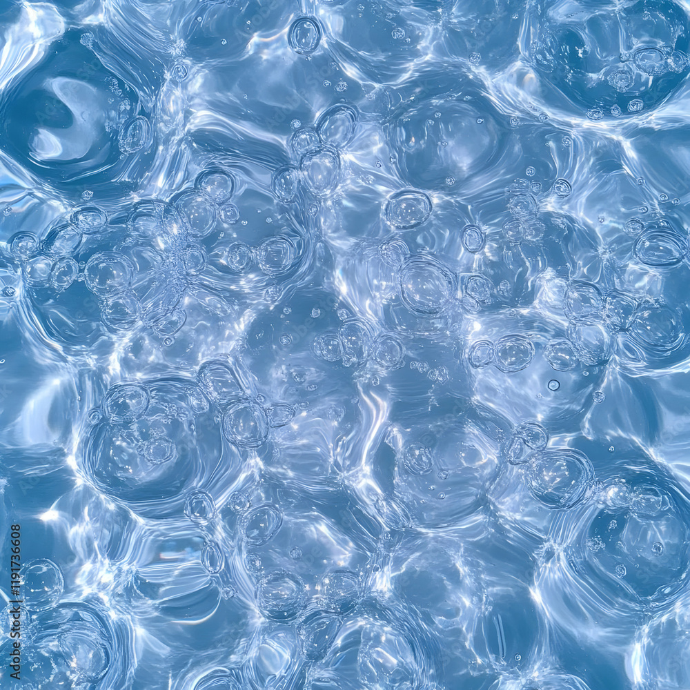 Aufkleber abstract blue water surface with bubbles creates a dynamic and textured background for design projec