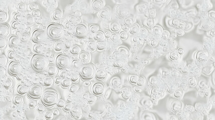 Abstract White Circular Pattern Creates a Textured Background with Subtle Depth and Smooth Transitions.
