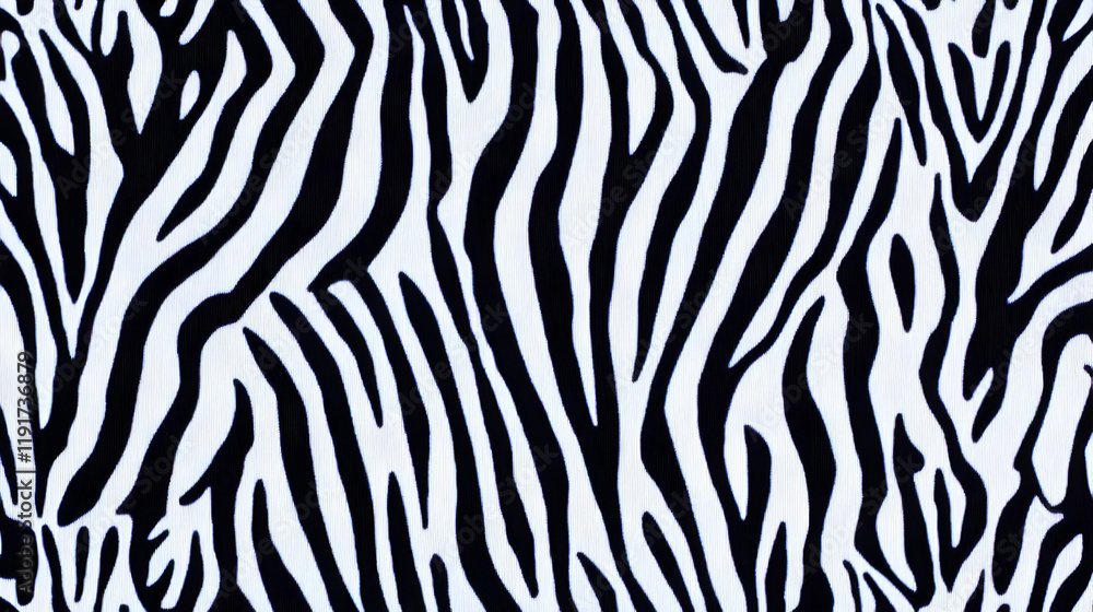 Poster black and white zebra stripes pattern design creates a visually striking effect with bold contrast.