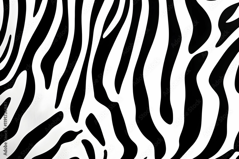 Poster bold zebra stripes pattern creates a stylish and wild design element