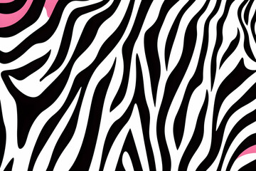 Fototapeta premium Pink and Black Zebra Stripes Pattern forms a Bold and Stylish Design for Backgrounds or Fashion.