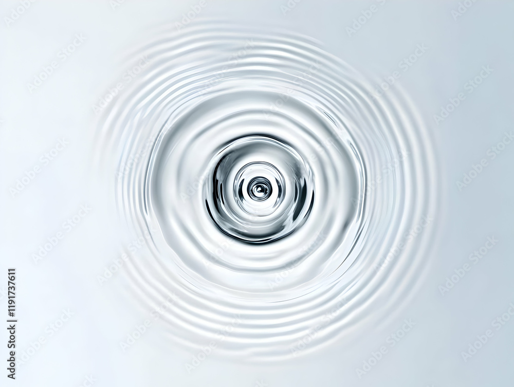 Poster concentric water ripples expand outward from a central point, creating a calming visual effect