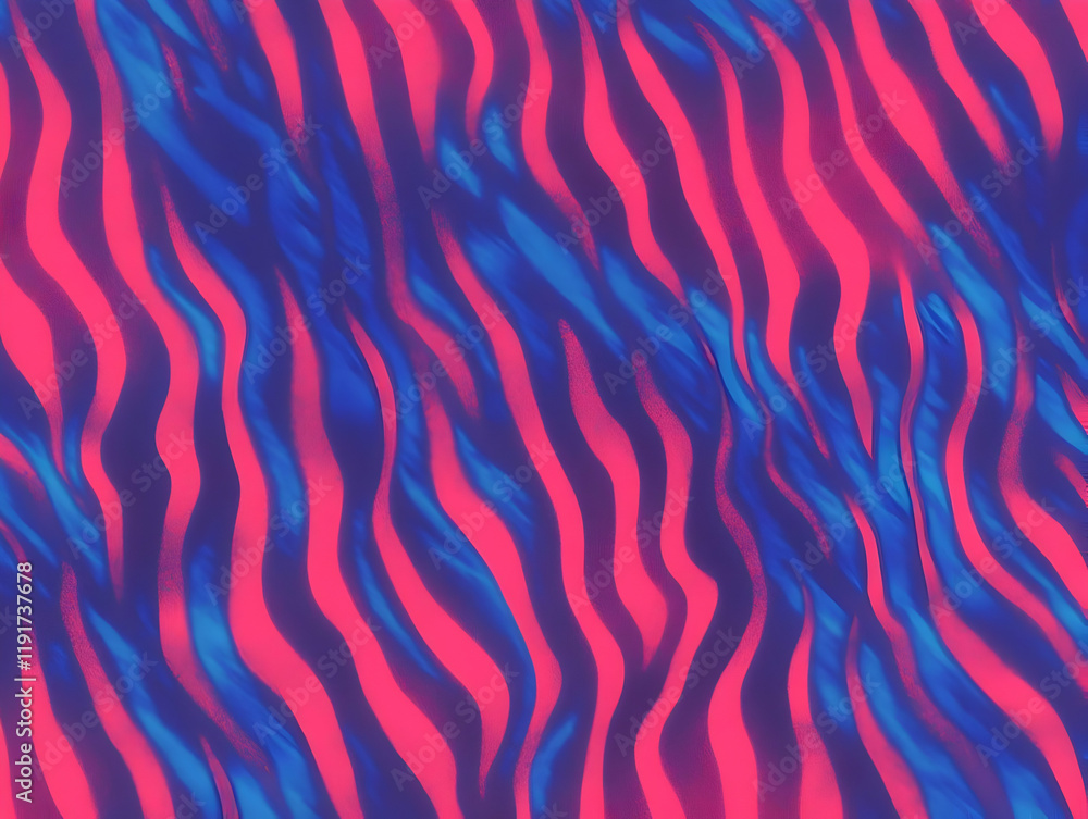 Poster abstract background shows wavy lines flowing smoothly in pink and blue colors dynamically