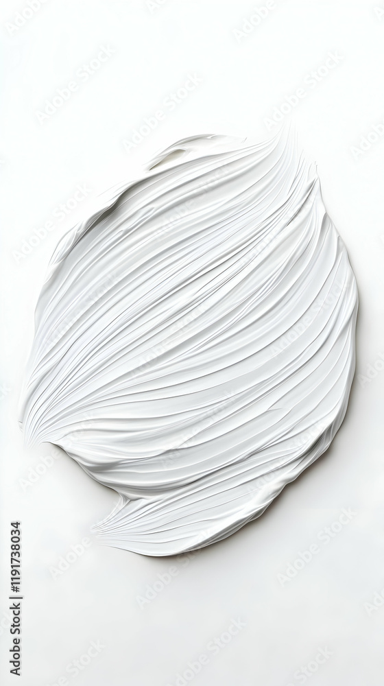Aufkleber white paint swirl creates a textured abstract background design with smooth, flowing lines