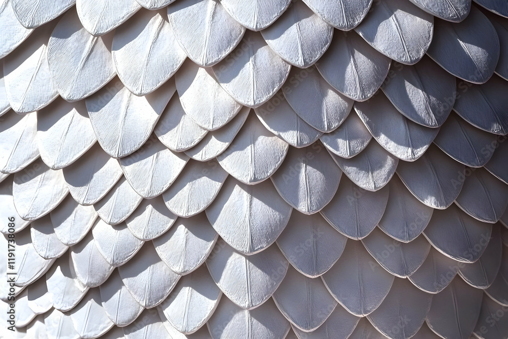 Poster white feather texture forms a seamless pattern creating a soft, elegant background perfectly for des
