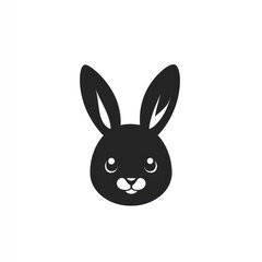 Obraz premium Cute bunny rabbit face, white background, children's book illustration