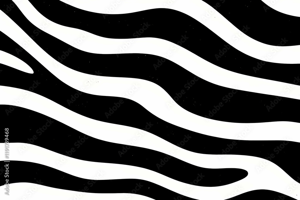 Poster abstract black and white wavy lines background creates a dynamic visual
