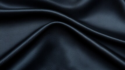 Fototapeta premium Black fabric texture, luxurious material for fashion, upholstery, and design inspiration