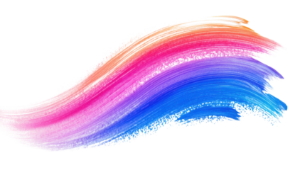 Brush stroke with paint transparent background