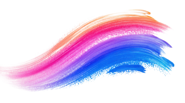 Brush stroke with paint transparent background