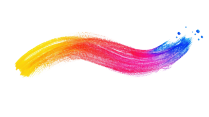 Brush stroke with paint transparent background