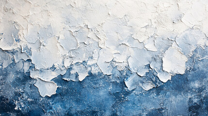 Ice frozen in blue and white light creates a cold winter material with a textured surface of frost and scratches symbolizing chaos, isolation, and the harshness of winter's frozen beauty

