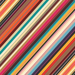 Harmonious Symmetry. Colorful geometric patterns and parallel lines concept