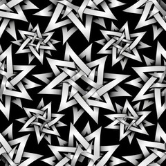 Geometric Harmony. Monochrome Textile Design concept