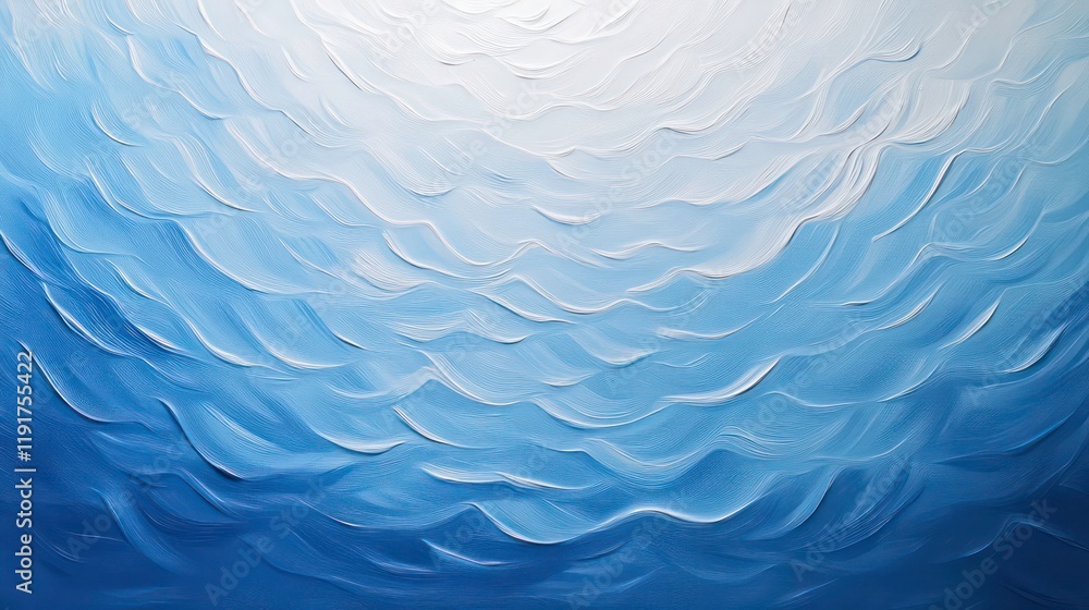 Poster abstract blue and white wave pattern background texture.